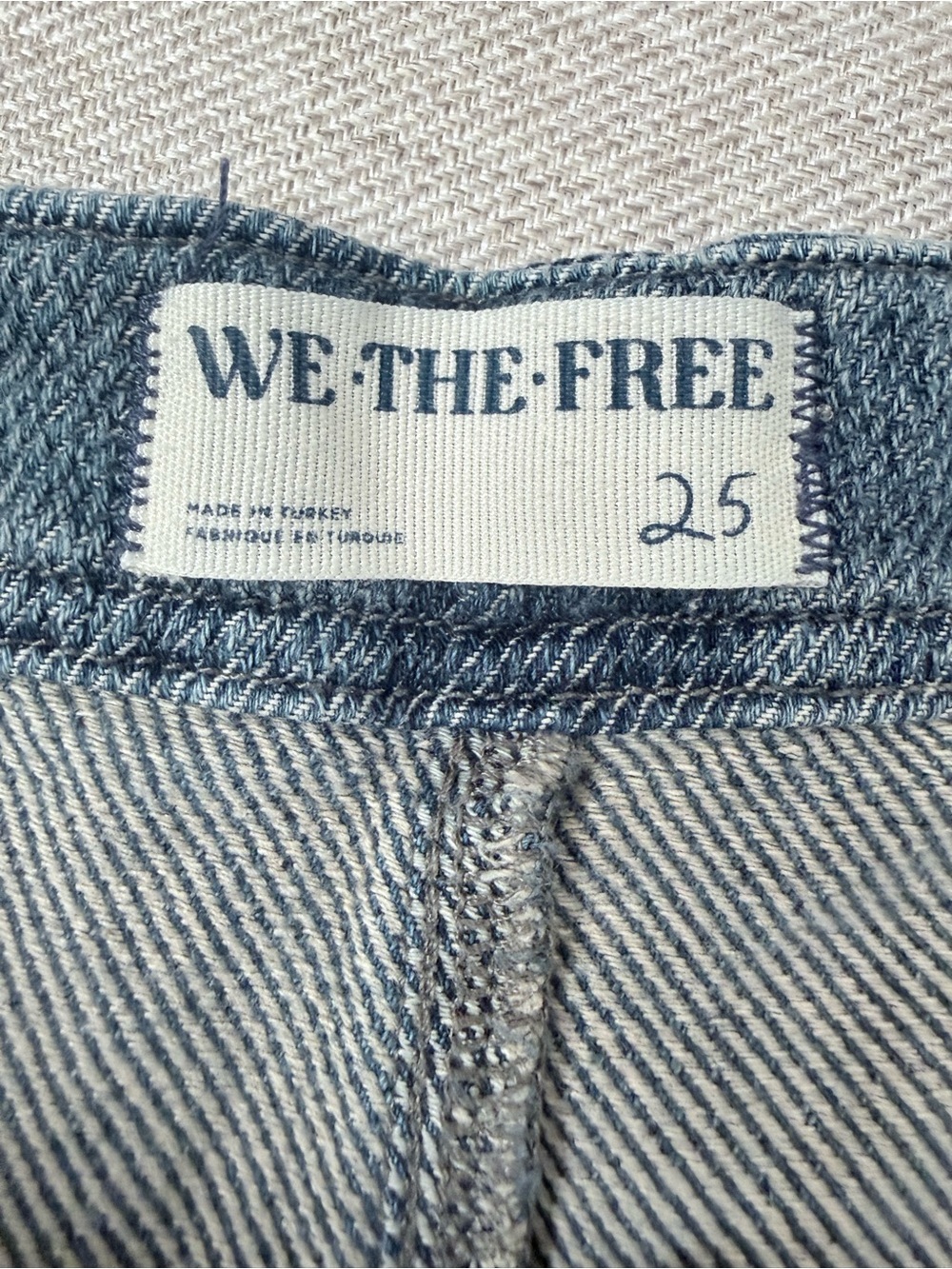 We The Free Light Blue High-Waist Button-Front Denim Shorts - Picture 2 of 2